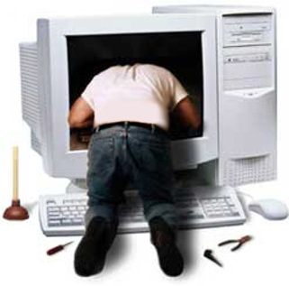 Computer Repair Tech at work